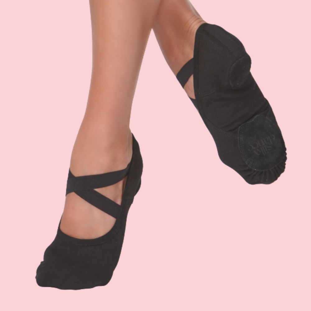 Silky PrimaFlex Stretch Canvas Black Ballet Shoe