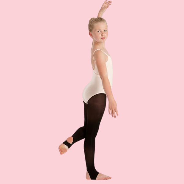 SILKYS INTERMEDIATE CHILDREN’S BLACK STIRRUP TIGHTS