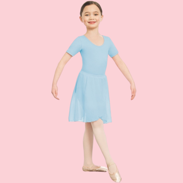 Pale Blue Cross Over Ballet Skirt