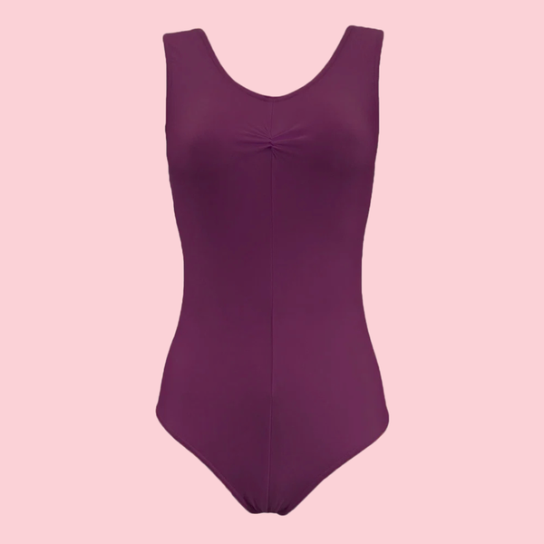Starlite Angela Ruche Front Burgundy Leotard