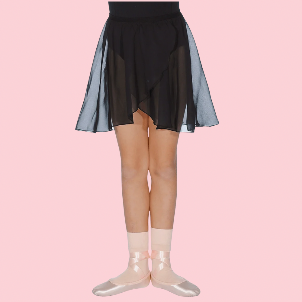 Black Cross Over Ballet Skirt