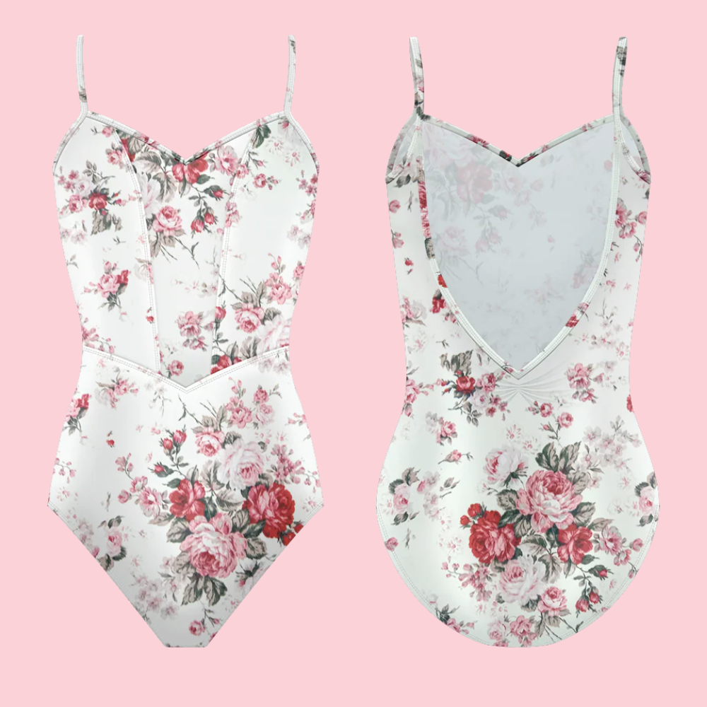 Danse De Paris Jardin Rose Rouge Leotard