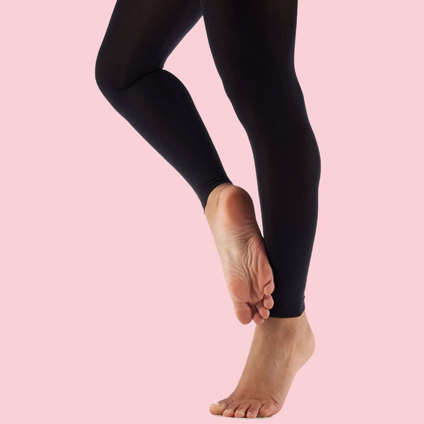 SILKY INTERMEDIATE LADIES BLACK FOOTLESS TIGHTS