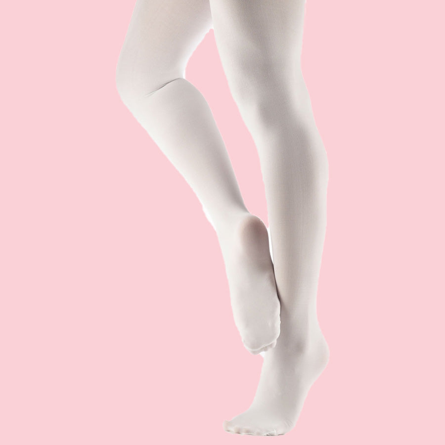 SILKY CHILDREN'S WHITE FOOTED TIGHTS