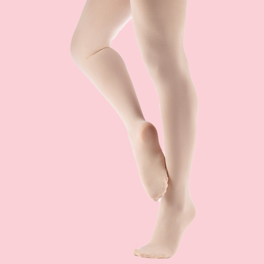 SILKY CHILDREN'S BALLET PINK FOOTED TIGHTS